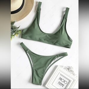 Zaful Green Bikini Set